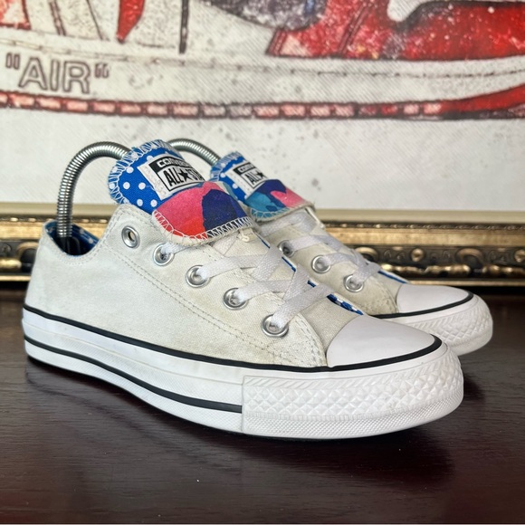 Converse Chuck Taylor All Star Double Tongue Shoe Women's Size 6 Polka Dot - Picture 1 of 9